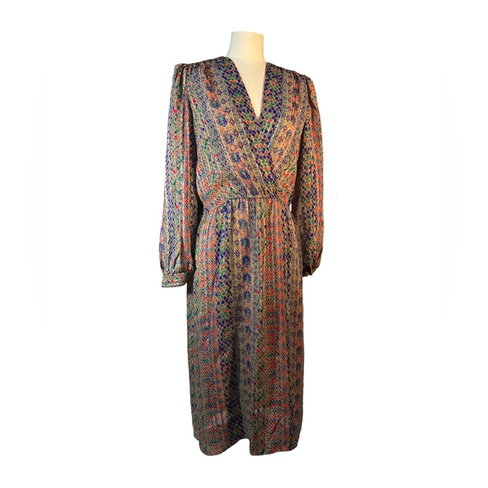 Vintage dress unique fabric print